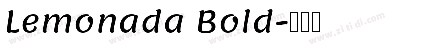 Lemonada Bold字体转换